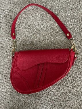 Italian Leather Saddle Bag